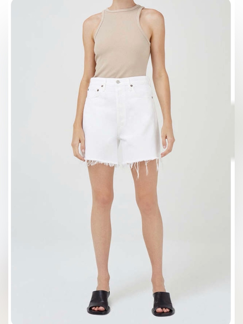 AGOLDE Stella High Rise Organic Cotton White Wash Denim Shorts
SZ 29 - Picture 3 of 12